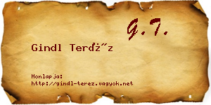Gindl Teréz névjegykártya